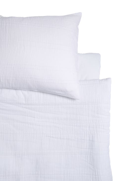 Lucky Brand Textured Woven 3 Piece King Comforter Set White