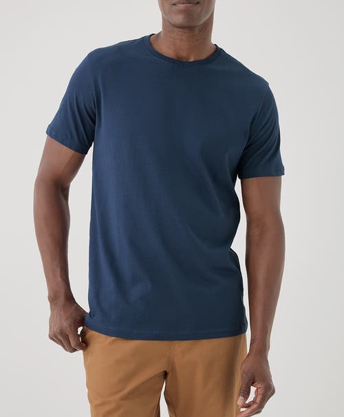 Shop Pact Organic Softspun Crew Neck Tee In French Navy