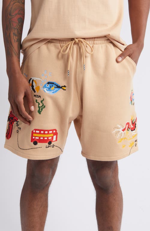 Shop Icecream Destination Drawstring Shorts In Candied Ginger