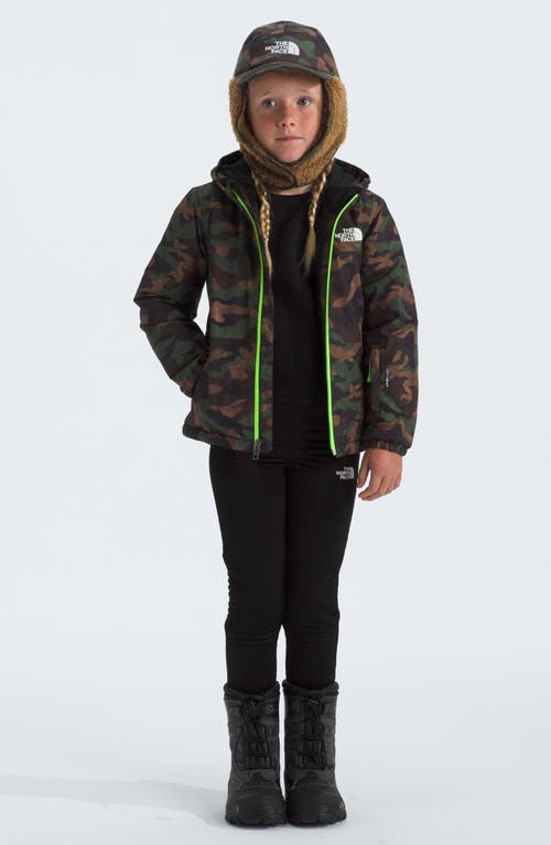 Shop The North Face Kids' Freedom Insulated Waterproof Hooded Jacket In Tnf Black Tnf Camo Small Print