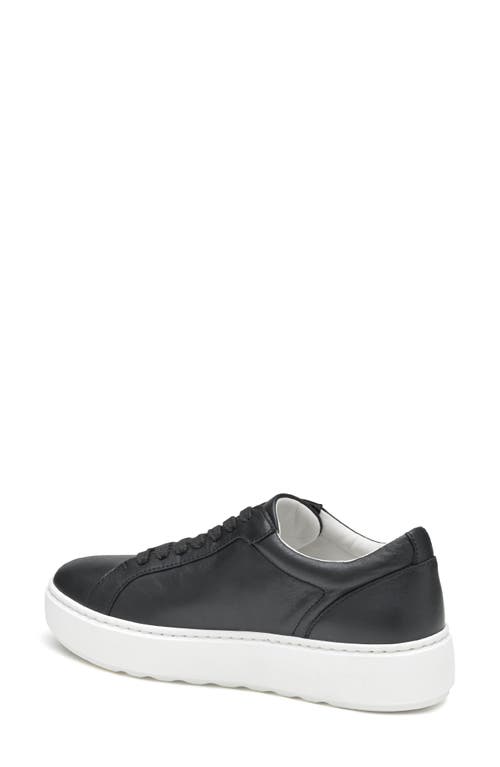 Shop Johnston & Murphy Cammie Low Top Sneaker In Black Tumbled Full Grain