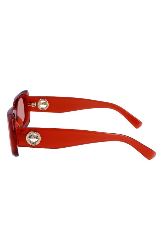 LONGCHAMP LONGCHAMP MEDALLION 52MM RECTANGULAR SUNGLASSES