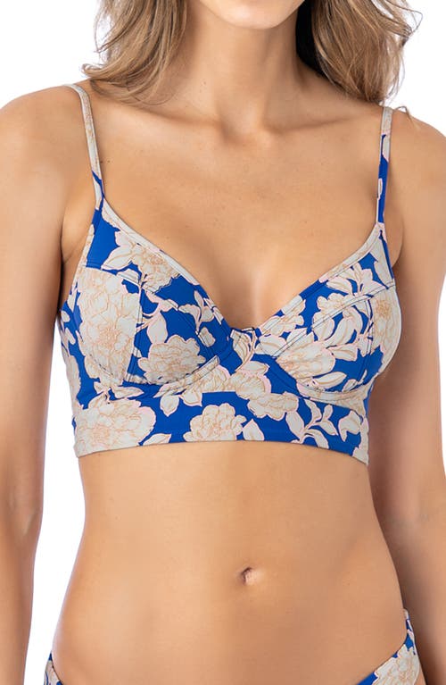 Maaji Blue Bouquet Milany Reversible Underwire Bikini Top at Nordstrom, Size Medium