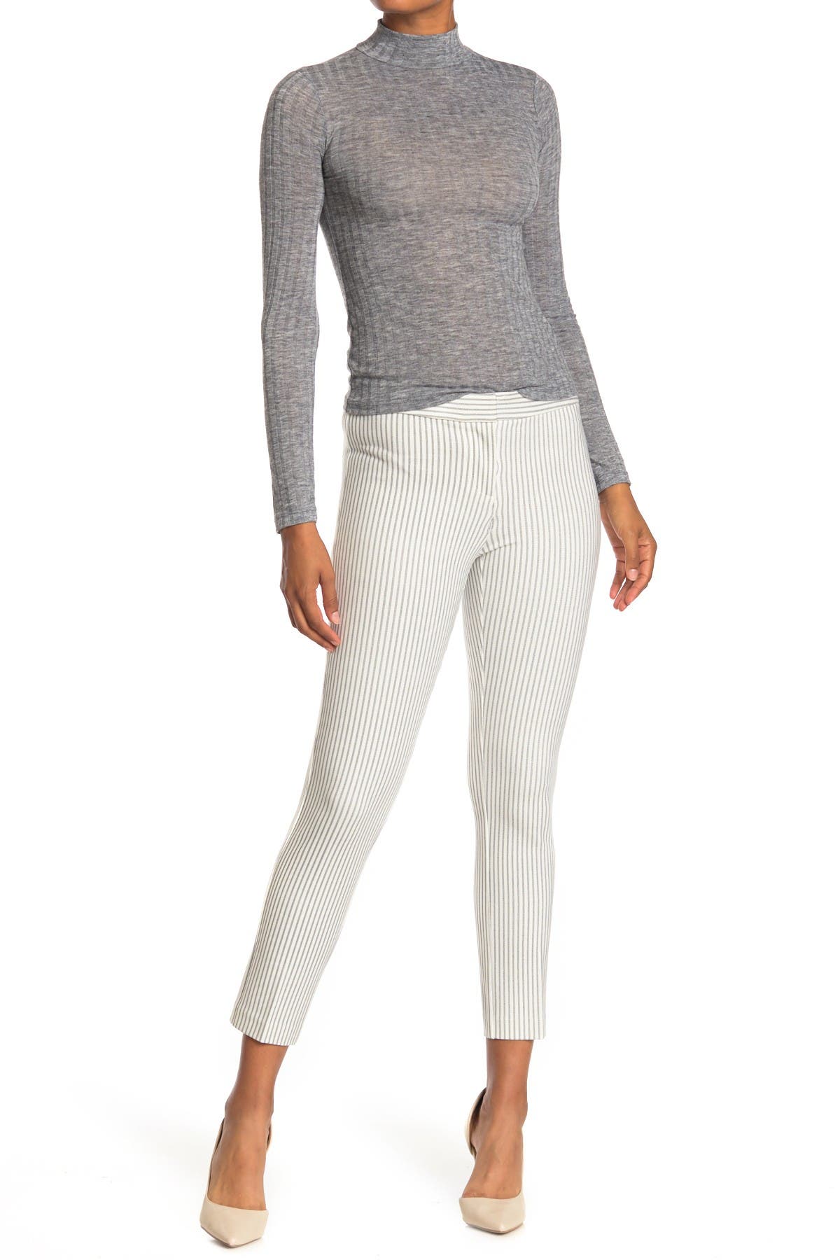 Chelsea Stripe Print Ponte Pants 