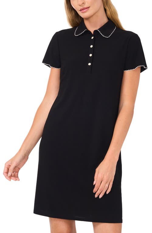 CECE CECE SCALLOP POLO DRESS 