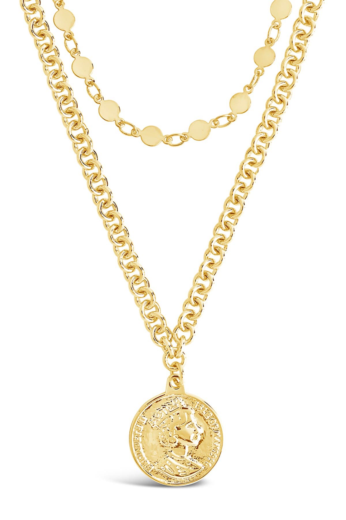 14k Gold Plated Coin Layered Necklace Nordstromrack