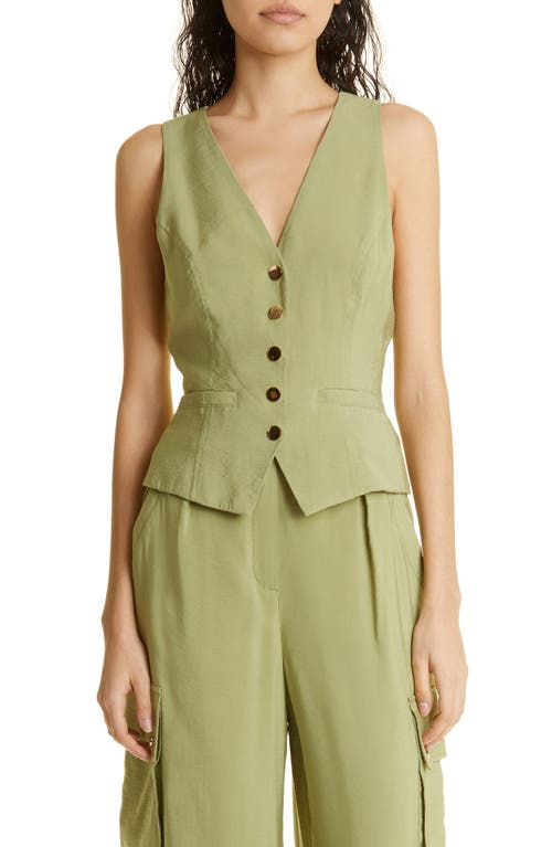 Ramy Brook Cosette Button-Up Vest in Vintage Olive