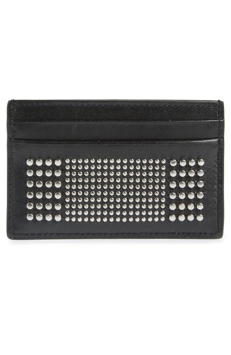 Alexander McQueen Studded Leather Card Holder Nordstrom