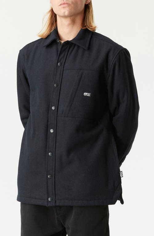 Picture Organic Clothing Coltone Wool Blend Shirt Jacket In Dark Blue