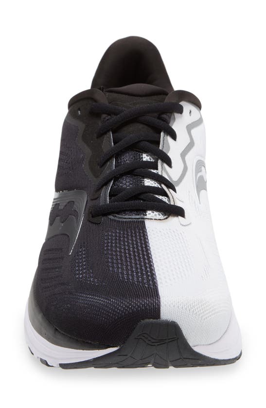 Saucony Ride 14 Running Shoe In Black/ White