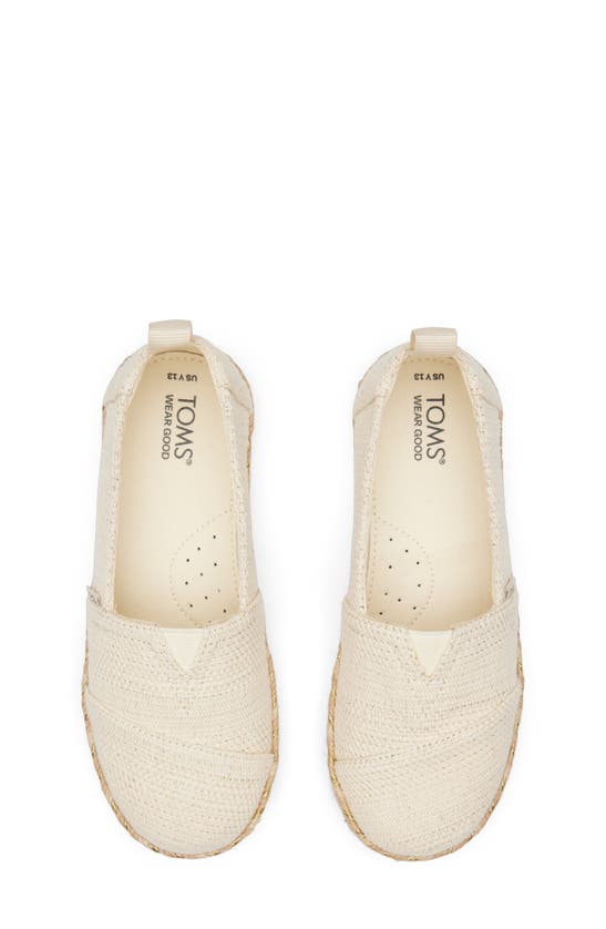 Shop Toms Kids' Alpargata Slip-on In Natural