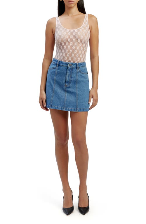 Shop Bardot Cairo Paneled Denim Miniskirt In Vintage