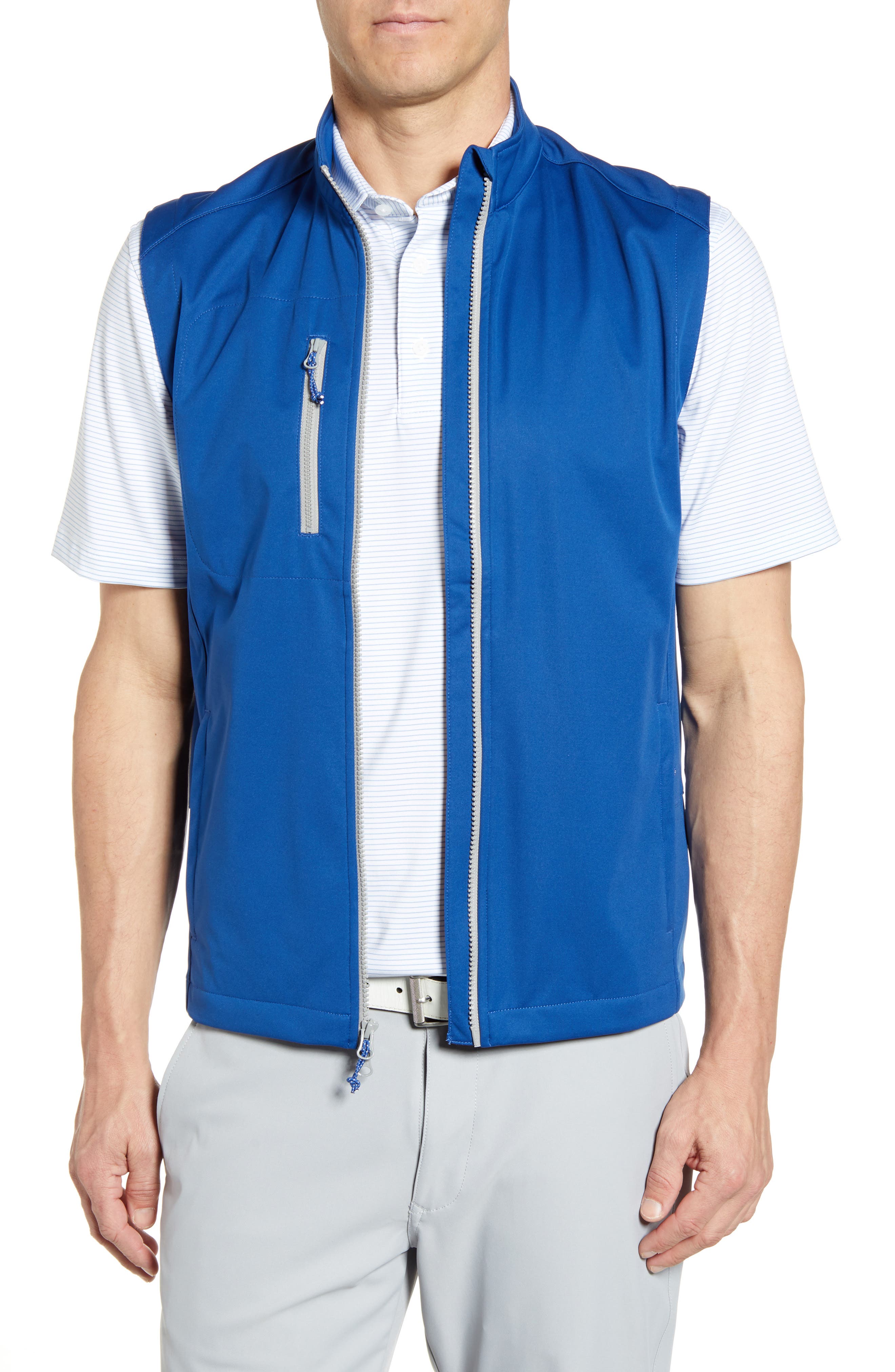 Johnnie-O Firestone Zip Vest, Blue