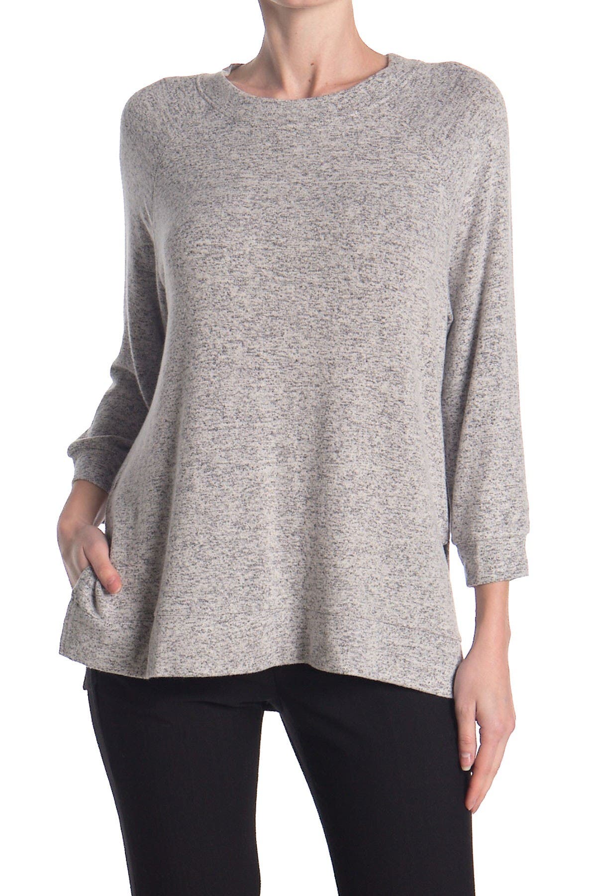 Donna Karan | Soft Knit 3/4 Sleeve Lounge Top | Nordstrom Rack