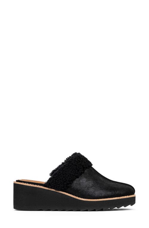 DONALD PLINER DONALD PLINER WEDGE GENUINE SHEARLING CUFF MULE