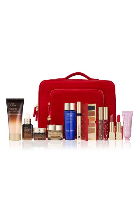All-in-one Holiday Makeup Gift Set | Makeup Kit for Women Full Kit  SilverPortable Makeup Case Lipstick, Lip Gloss, Eye Shadow, Mascara, Blush,  Lip