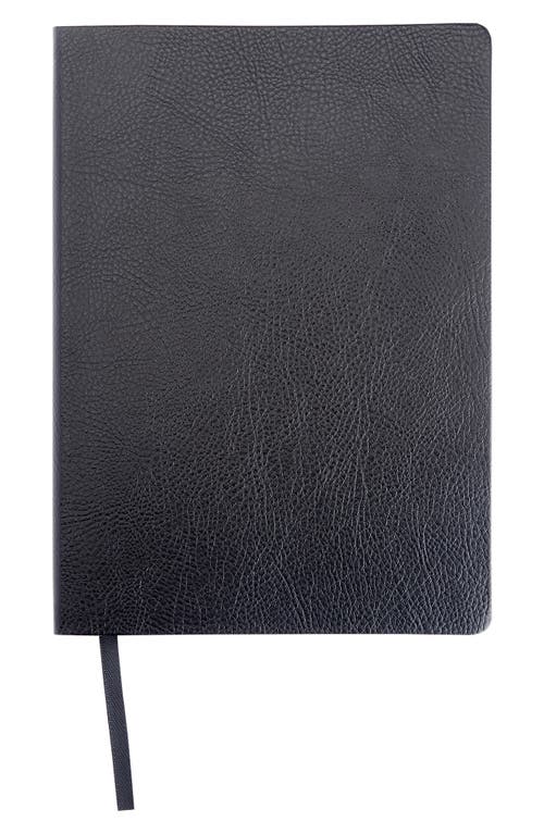 Shop Royce New York Personalized Leather Journal In Black - Silver Foil