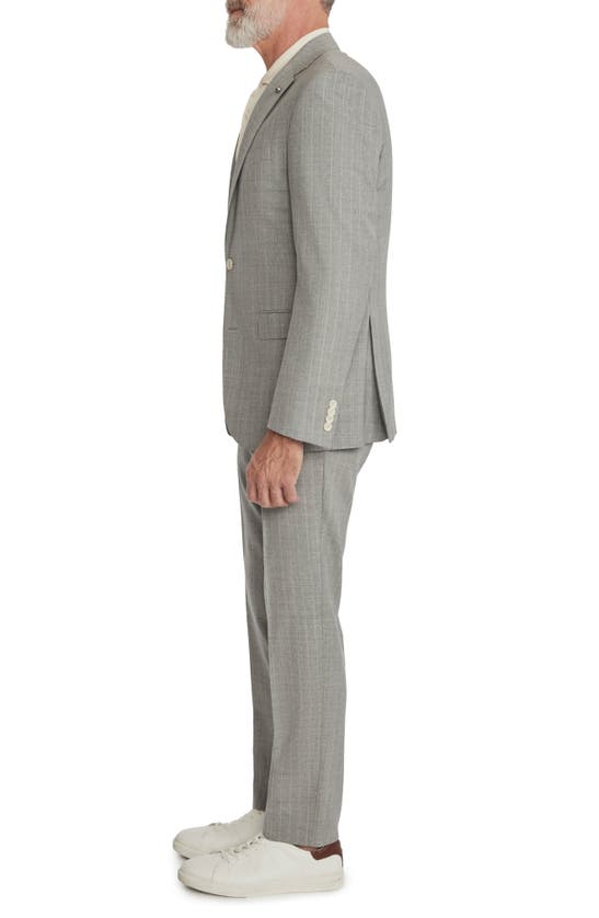 Shop Jack Victor Esprit Contemporary Fit Pinstripe Wool Suit In Light Grey