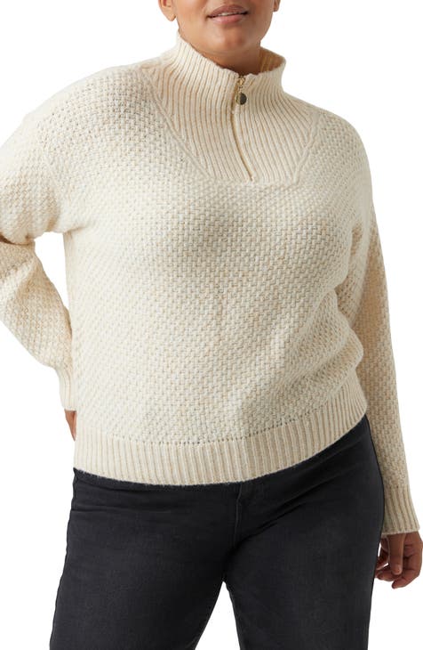 Jadette Quarter Zip Sweater (Plus)