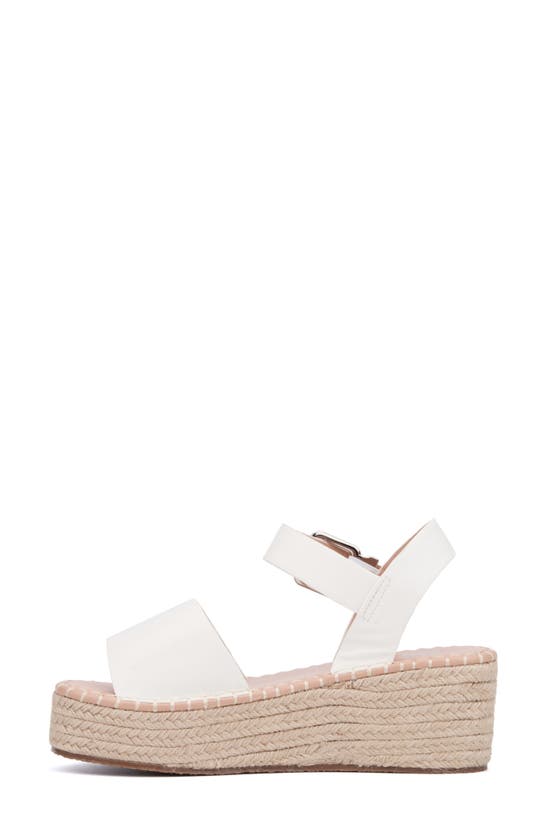 Shop New York And Company Elandra Platform Wedge Sandal In White