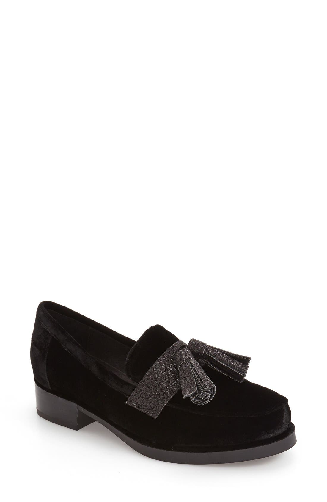 Jeffrey Campbell 'Ledger' Sparkle Tasseled Loafer (Women) Nordstrom