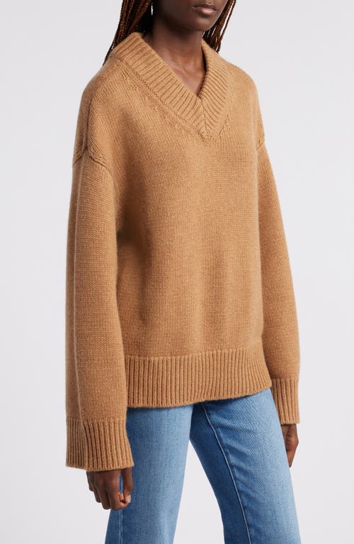 Shop Rag & Bone Danica Wool & Cashmere V-neck Sweater In Camel