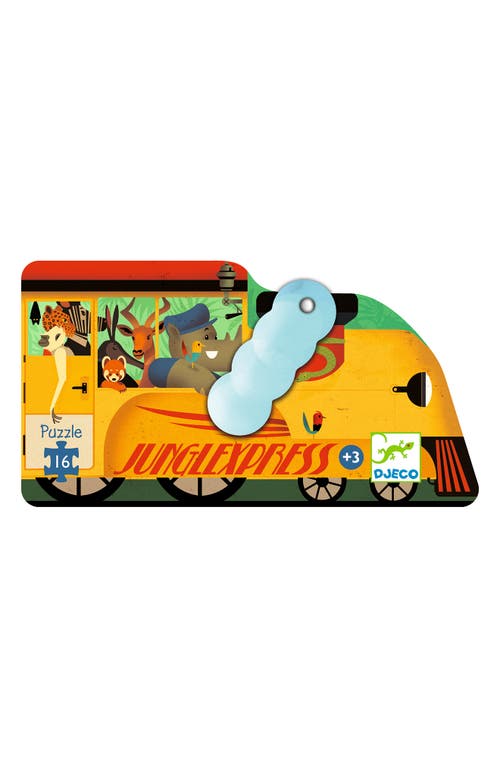 image Djeco Silhouette Puzzles The Locomotive 16-piece Puzzle In Multi At Nordstrom