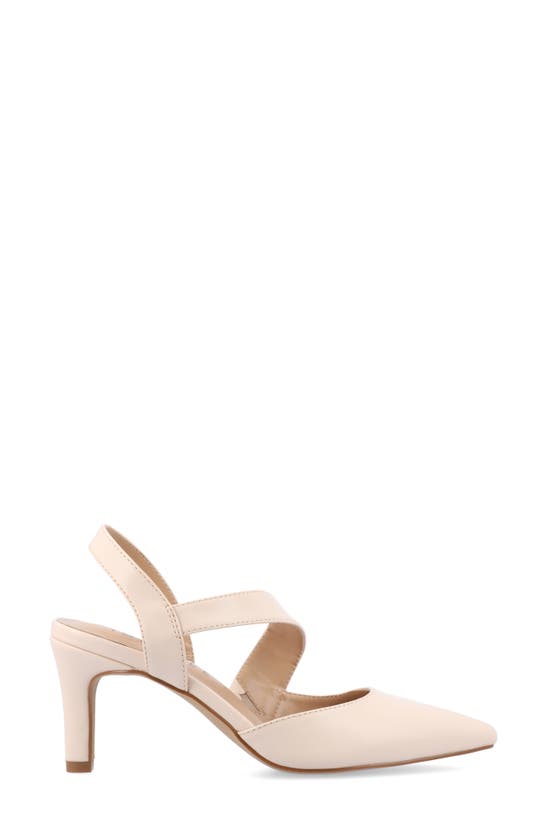 Shop Journee Collection Scarlett Pointed Toe Pump In Blush