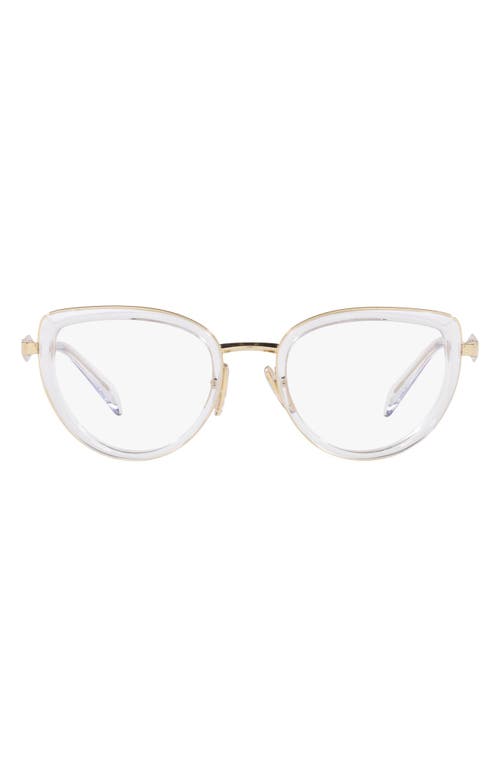 Prada 49mm Small Pillow Optical Glasses in Crystal at Nordstrom