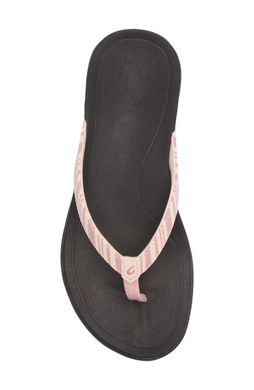 Shop Olukai Ho Opio Flip Flop In Pink Clay/stripe