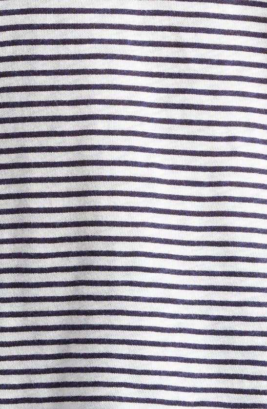 Shop Atm Anthony Thomas Melillo Mix Stripe Cotton T-shirt In Chalk / Ink
