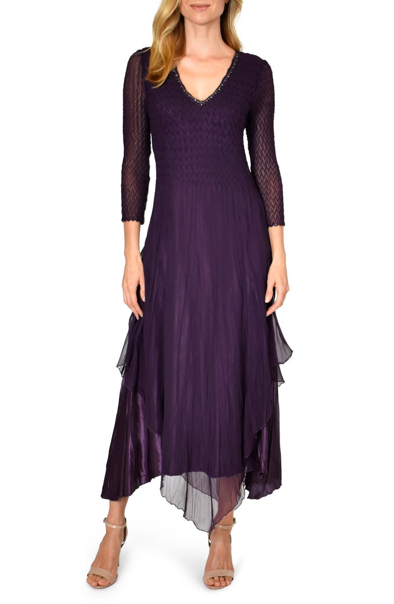 Komarov Flutter Hem Midi Dress Nordstrom