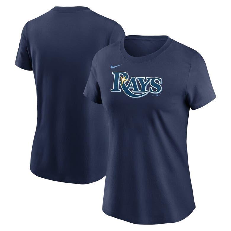 Shop Nike Navy Tampa Bay Rays Wordmark T-shirt