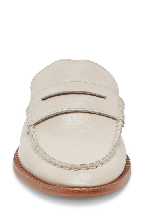 Shop Dolce Vita Havan Loafer Mule In Creme Crinkle Patent