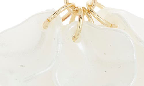 Shop Tasha Imitation Pearl Flower Dangle Earrings In Gold/ivory