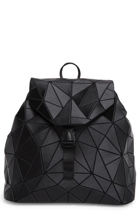 Women's Leather Backpack Fashion Diamond Leopard Pattern Outdoor