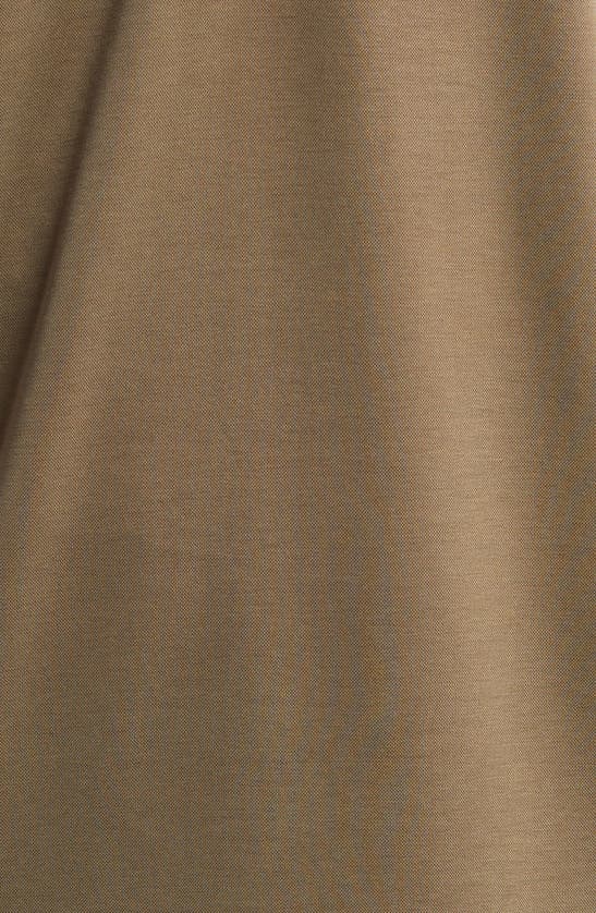 Johnston & Murphy Vintage Bird's Eye Quarter Zip Polo In Olive