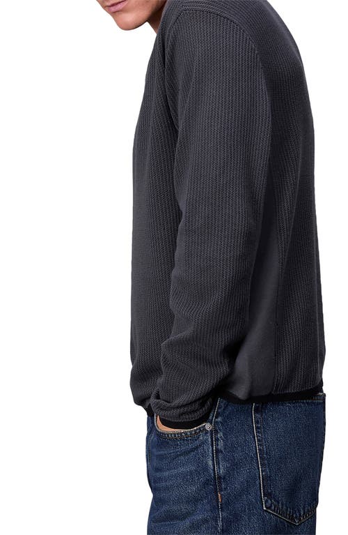 Shop Rag & Bone Harvey Crewneck Cotton Sweater In Shark Blue