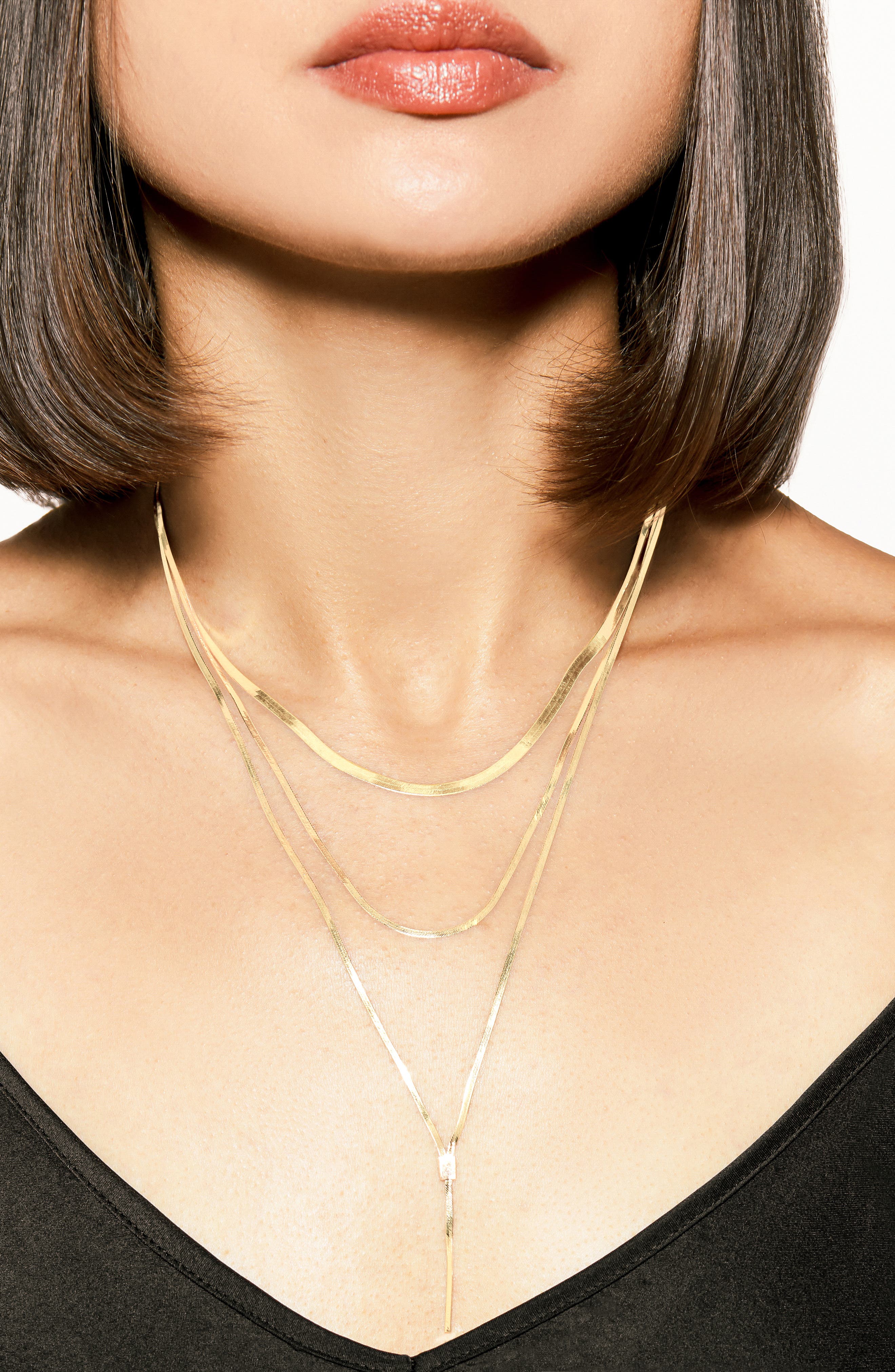 Lana Jewelry Layered Herringbone Y 