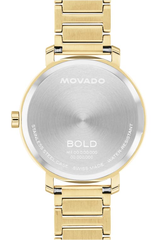 Shop Movado Bold Evolution 2.0 Bracelet Watch, 34mm In Gold