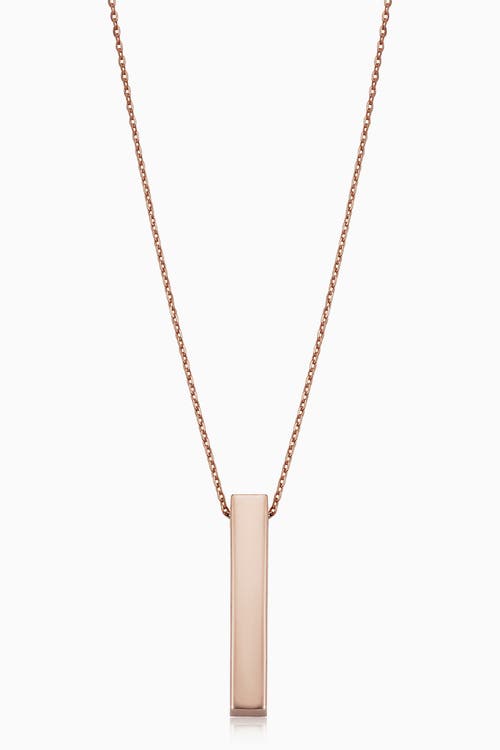 ORADINA ORADINA 10K GOLD BROOKLYN BAR PENDANT NECKLACE