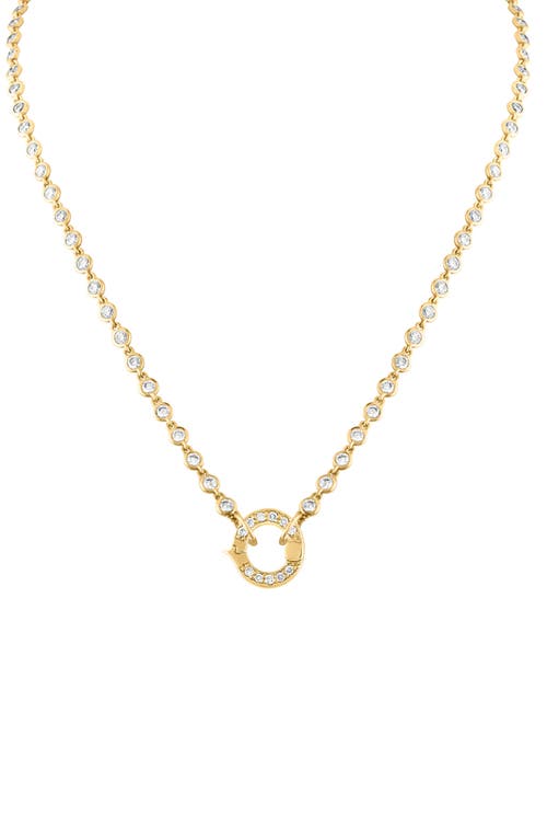 Diamond Bezel Necklace in Yellow/white