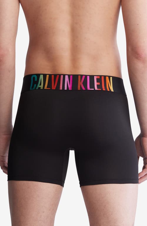 Shop Calvin Klein Intense Power Pride Microfiber Boxer Briefs In Black