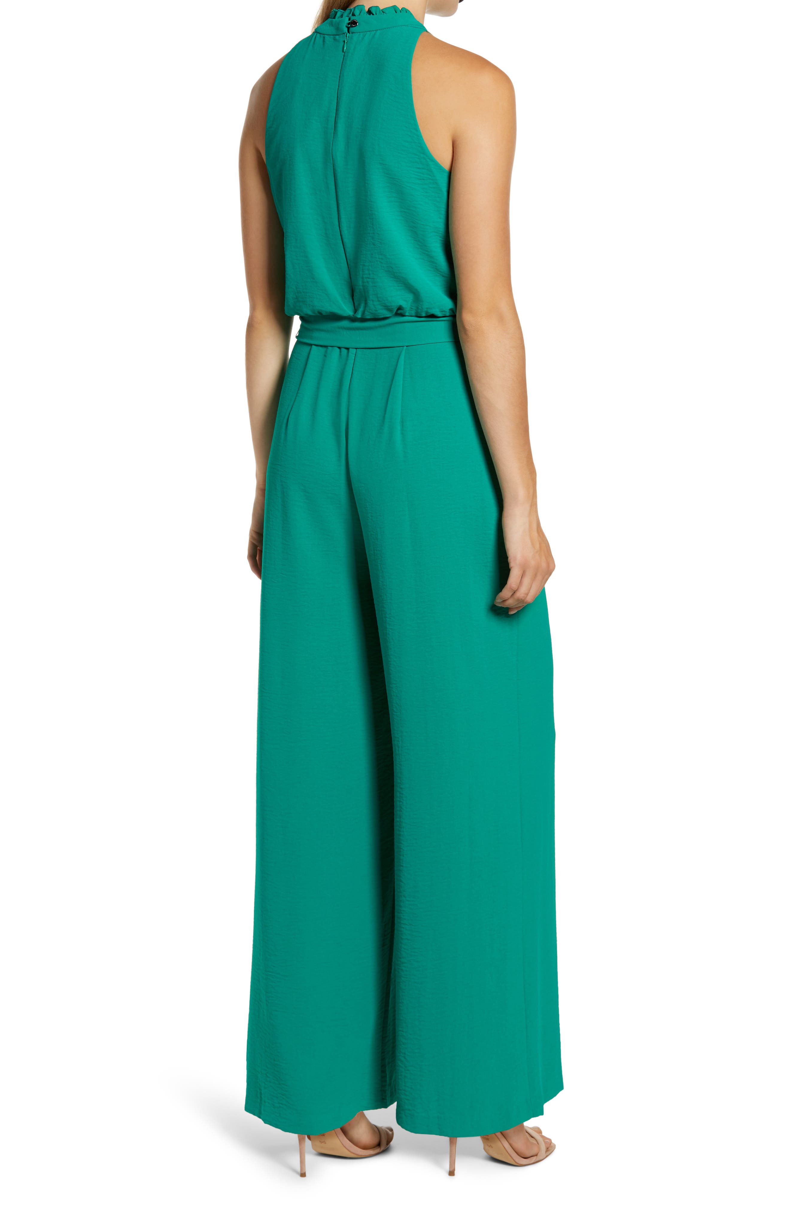 vince camuto ruffle jumpsuit