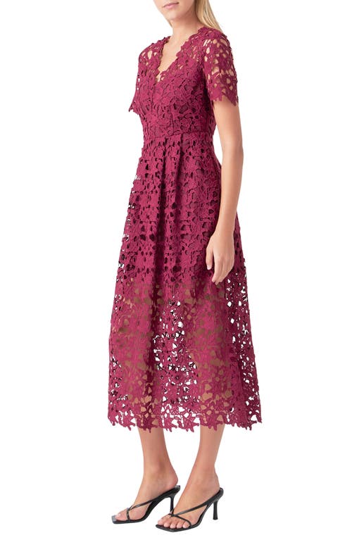 ENDLESS ROSE ENDLESS ROSE ALLOVER LACE MIDI DRESS