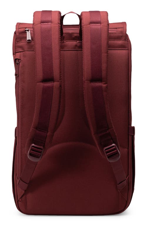 Shop Herschel Supply Co . Little America Backpack In Oxblood Red Quilted