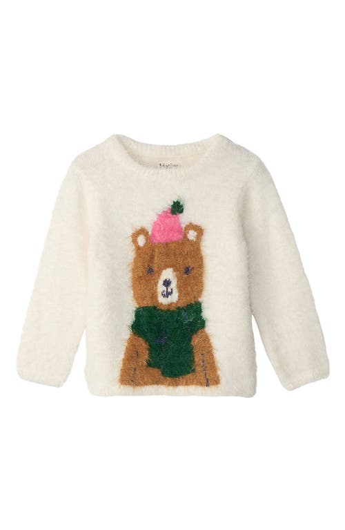 Shop Hatley Cozy Bear Furry Knit Sweater In Natural