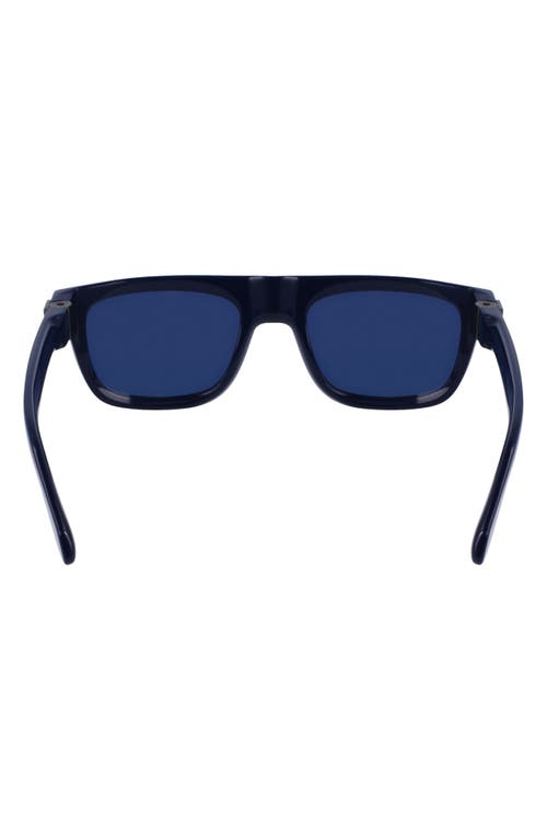 Shop Ferragamo Prisma 56mm Square Sunglasses In Blue Navy