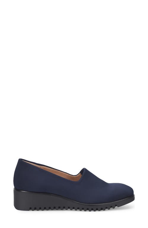 Shop Comfortiva Dana Platform Wedge Slip-on In Sky Navy