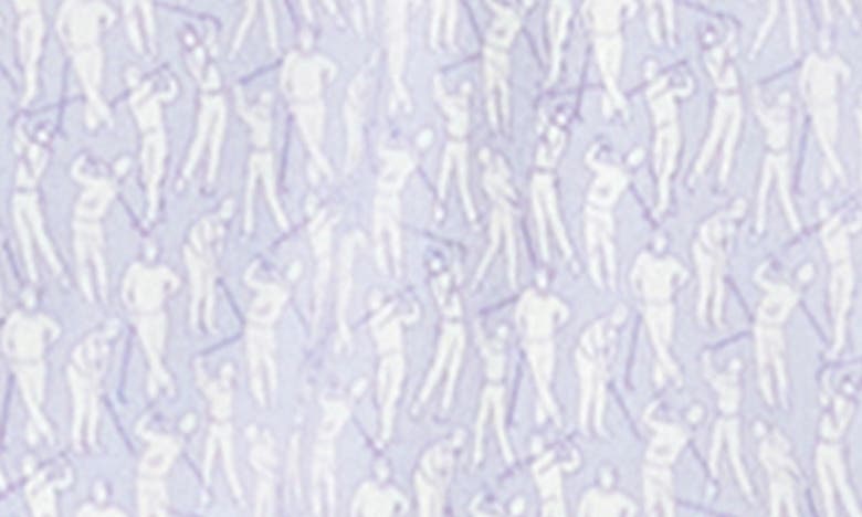 Shop Bugatchi Victor Ooohcotton® Golf Print Polo In Lilac